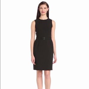 Calvin Klein Black Sleeveless Belted Dress